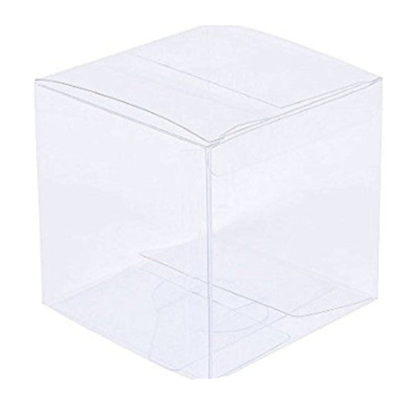 10 Pack Of 5Cm Clear Pvc Plastic Folding Packaging Small Rectangle/Square Boxes For Wedding Jewelry Gift Party Favor Model Candy Chocolate Soap Favour