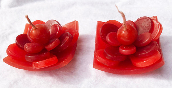 2 Red Lotus Floating Candles In Black Gift Box Set Birthday Xmas Valentine Mothers Day Present Seasonal Decorations