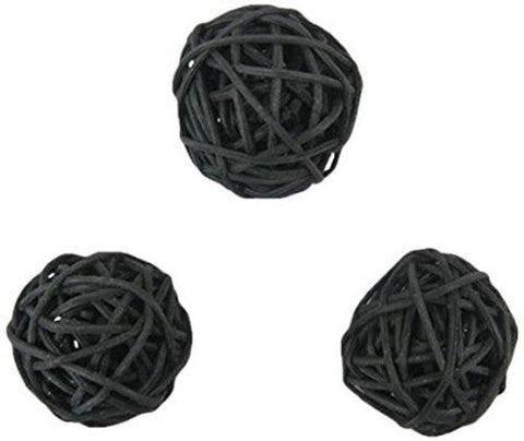 3M Of Black 5Cm Rattan Cane 20 Ball Battery Poweredstring Lights Christmas Gift Home Wedding Party Bedroom Decoration Table Centrepiece Seasonal Decor