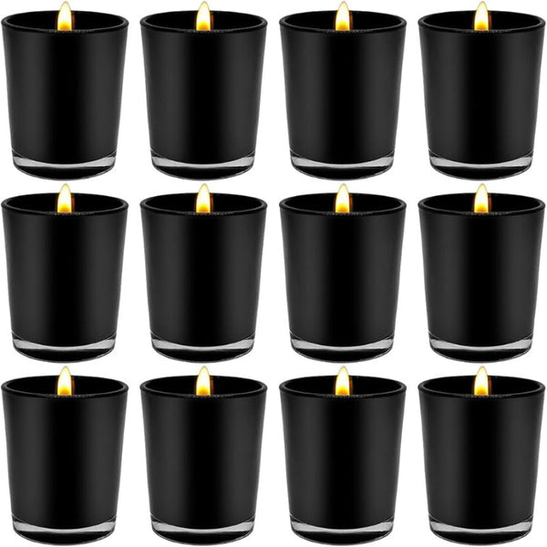 My Decorations Black Matt Tealight Candle Holders 10 Pack For Home And Festival Seasonal Decorations