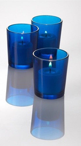 My Decorations Blue Glass Votive Tealight Candle Holders For Home And Garden Seasonal Decorations