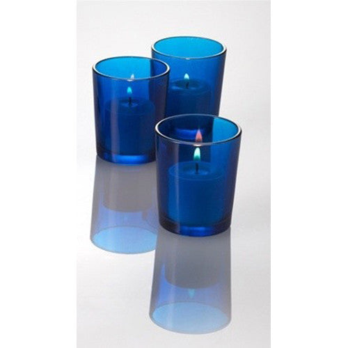 My Decorations 20 Pack Blue Glass Tealight Holders For Weddings Parties And Special Events Candle Holders & Accessories