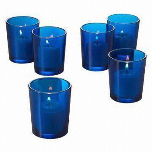 My Decorations 20 Pack Blue Glass Tealight Holders For Weddings Parties And Special Events Candle Holders & Accessories