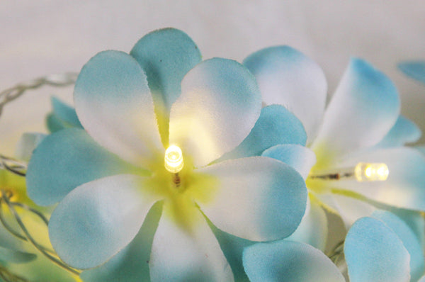 Blue Frangipani 50 Led 5M Battery Fairy Lights For Wedding Party & Home Decor Seasonal Decorations