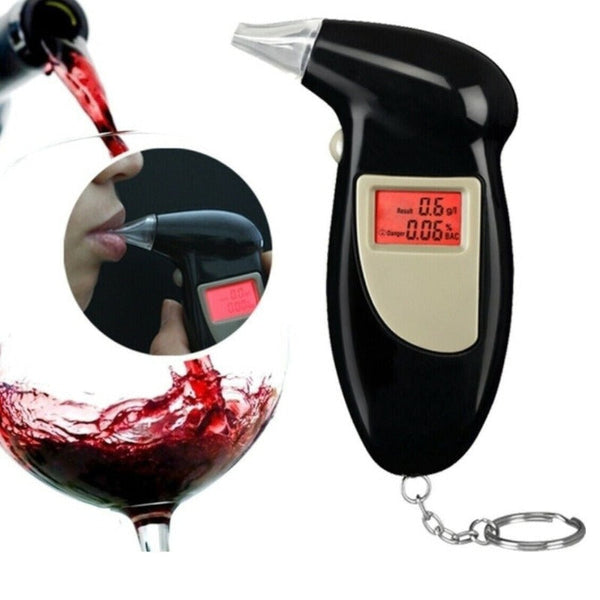 My Decorations Digital Alcohol Tester Lcd Police Breathalyser Grade Accuracy Portable Keychain Free Post Electronic Breathalysers