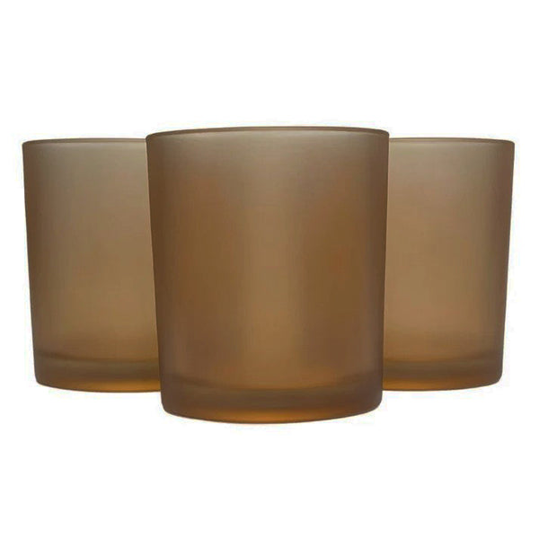 My Decorations 40 Pack Brown Frosted Glass Tea Light Candle Holders Wedding Event Candle Holders & Accessories
