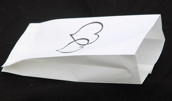 100 Pack Greaseproof Wax Paper Wedding Cake Bags Heart Shaped Favour Food Storage Containers