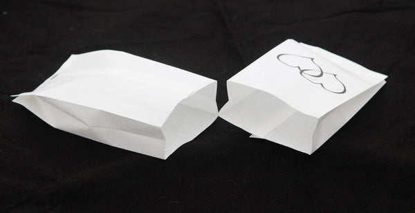 100 Pack Greaseproof Wax Paper Wedding Cake Bags Heart Shaped Favour Food Storage Containers