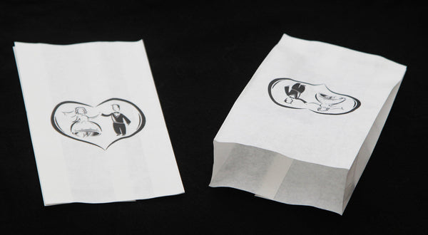 100 Pack Greaseproof Wedding Cake Bags For Take Home Slices Food Storage Containers