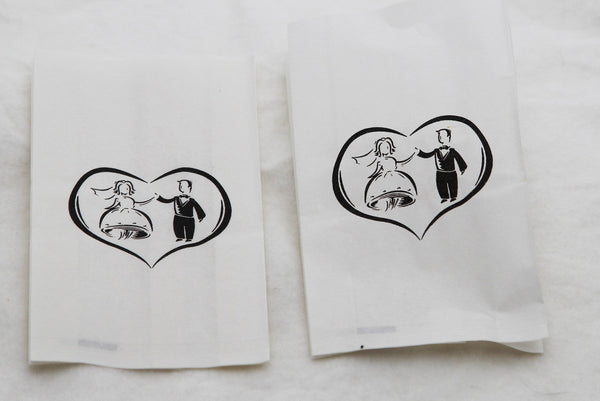 100 Pack Greaseproof Wedding Cake Bags For Take Home Slices Food Storage Containers