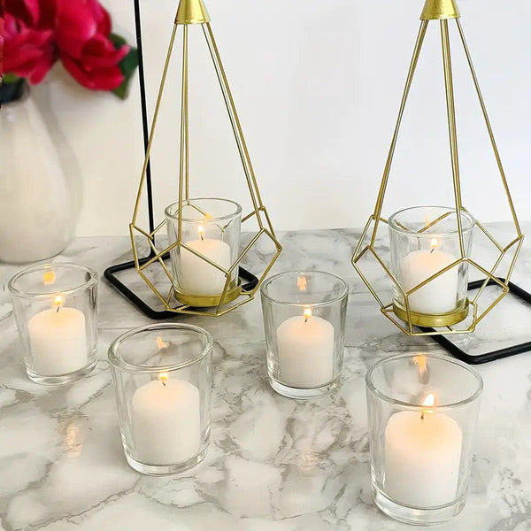 My Decorations 20 Pack Tealight Glass Votive Candle Holders Bulk Set Festival Wedding Propose Parties Holiday And Home Candle Holders & Accessories