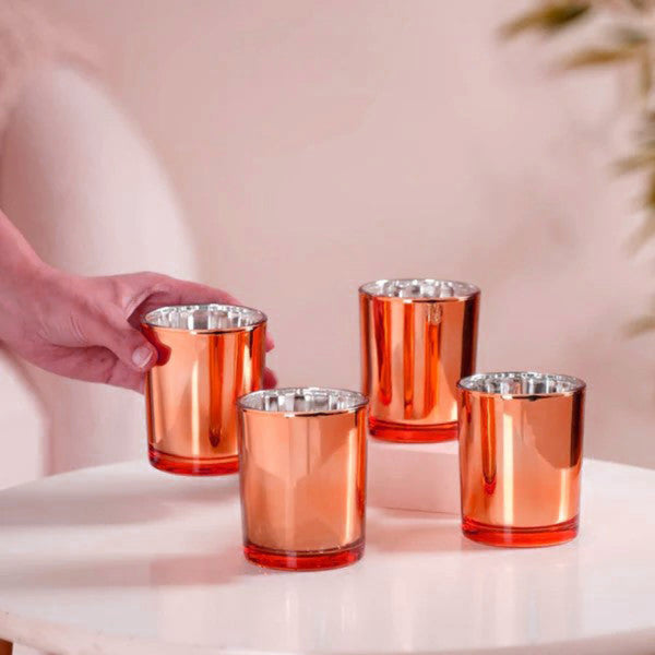 My Decorations 10 Pack Copper Votive Tealight Candle Holders For Weddings And Events Seasonal Decorations