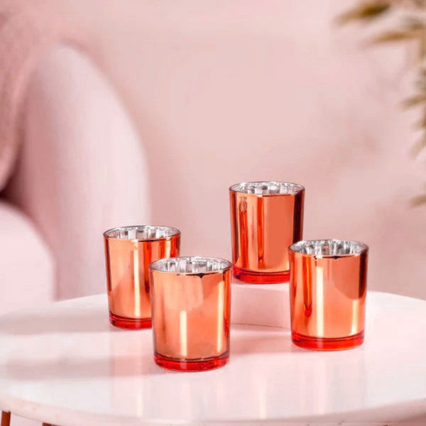 My Decorations 10 Pack Copper Votive Tealight Candle Holders For Weddings And Events Seasonal Decorations