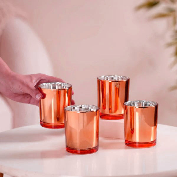 My Decorations 20 Pack Copper Glass Tealight Holders For Weddings Parties And Special Events Candle Holders & Accessories
