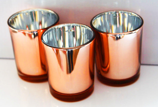 My Decorations 40 Pack Copper Glass Tea Light Candle Holders Wedding Event Candle Holders & Accessories