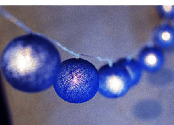 20 Ball Dark Blue 3M String Light Battery Box 5Cm Cotton Christmas Birthday Boy Special Occasion Decoration Seasonal Decorations