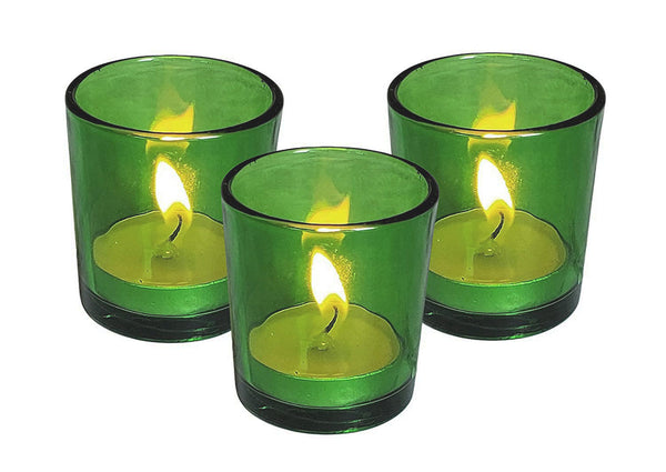 My Decorations 20 Pack Green Glass Votive Candle Holders Table Centreoieces Xmas Wedding Anniversary Event Recption Party Function Or Home Candle Hol