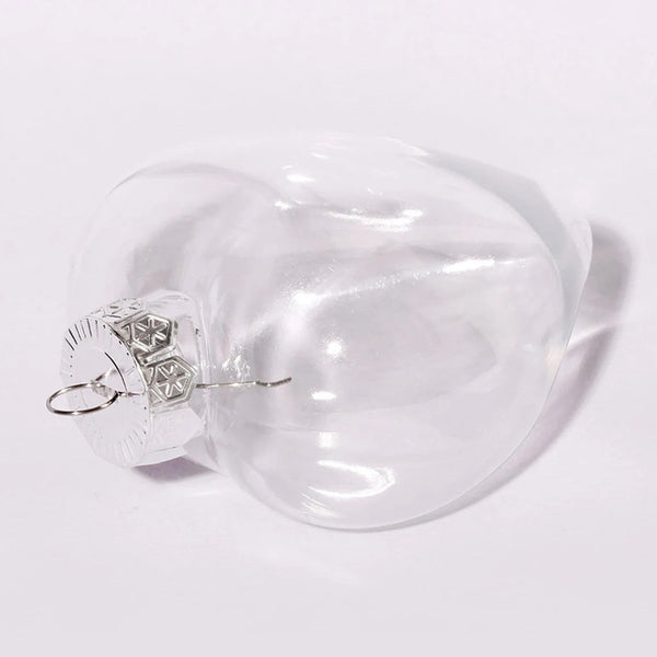 Iridescent Glass Heart Ornaments Fillable Baubles For Christmas Decorations Seasonal Decorations