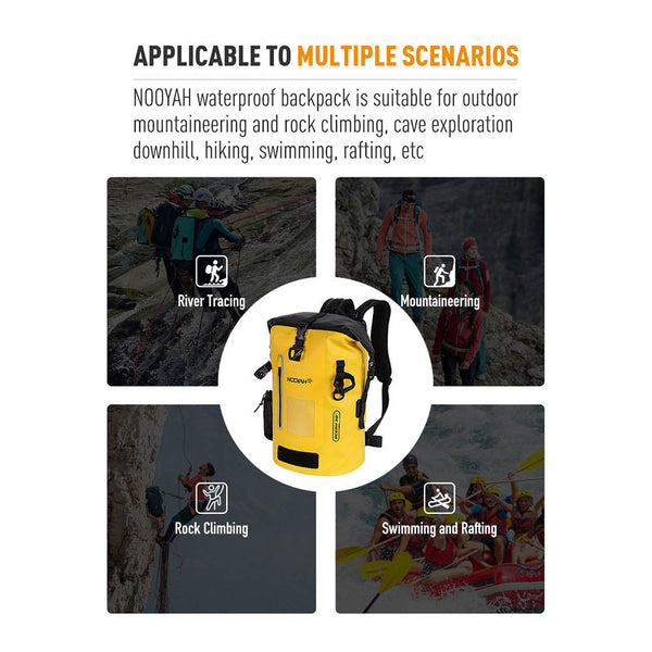 Nooyah Ipx8 Waterproof Bike Cycle Outdoor Sports Backpack Double Layer Bag Mint Green Bags & Panniers