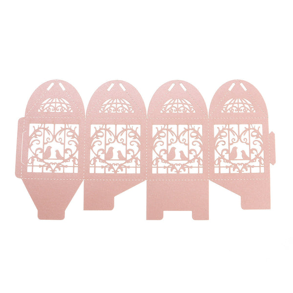 Pink Dove Bird Heart Baby Birth Naming Ceremony Bomboniere Favor Lolly Gift Card Box 10 Pack Favours & Party Bag Fillers
