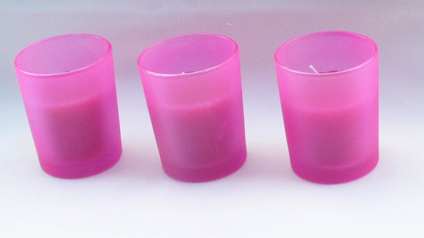 My Decorations 40 Pack Pink Frosted Glass Tealight Candle Holders Wedding Event Candle Holders & Accessories
