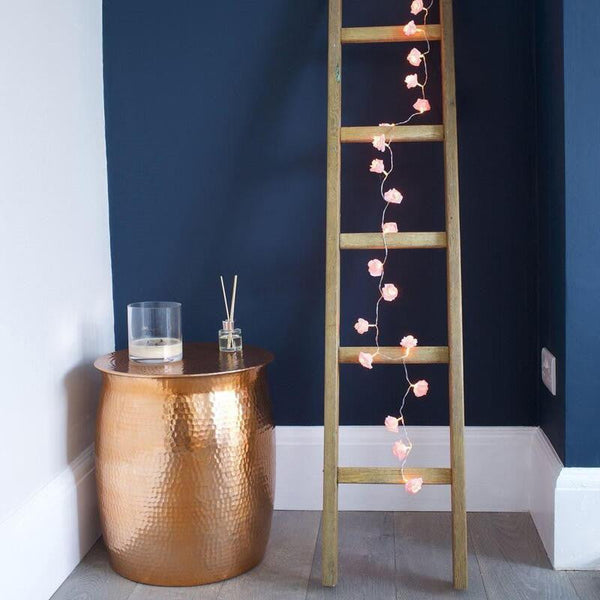 Pink Rose 3D String Lights Battery Operated Indoor Outdoor Party Wedding Decoration_20Leds Seasonal Decorations