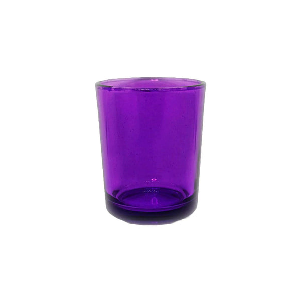 My Decorations 20 Pack Purple Glass Votive Tealight Candle Holders House Party Cenrepiece Xmas Wedding Candlestick Bridal Valentines Event Candle Hol