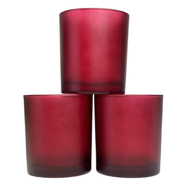 My Decorations 20 Pack Red Frosted Glass Votive Tealight Candle Holders Valentines Day Xmas Wedding Candlestick Party Bridal Shower Event Candle Hold