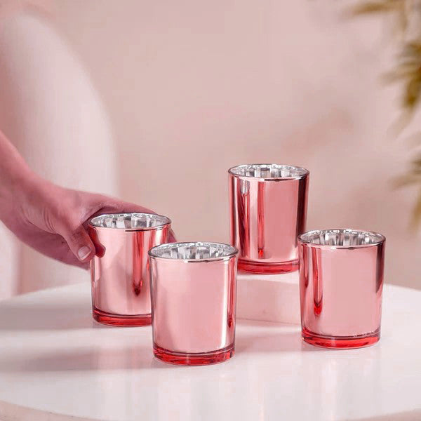 My Decorations 40 X Rose Gold Pink Votive Tealight Candle Holders Candle Holders & Accessories