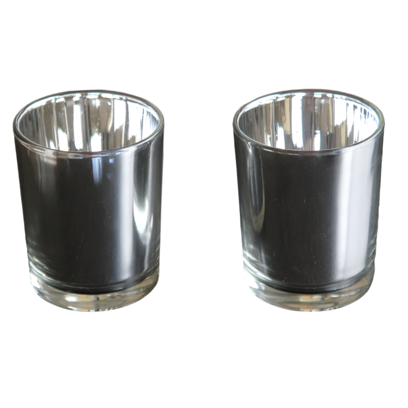 My Decorations Silver Mercury Glass Votive Candle Holders Set For Home And Events Seasonal Decorations