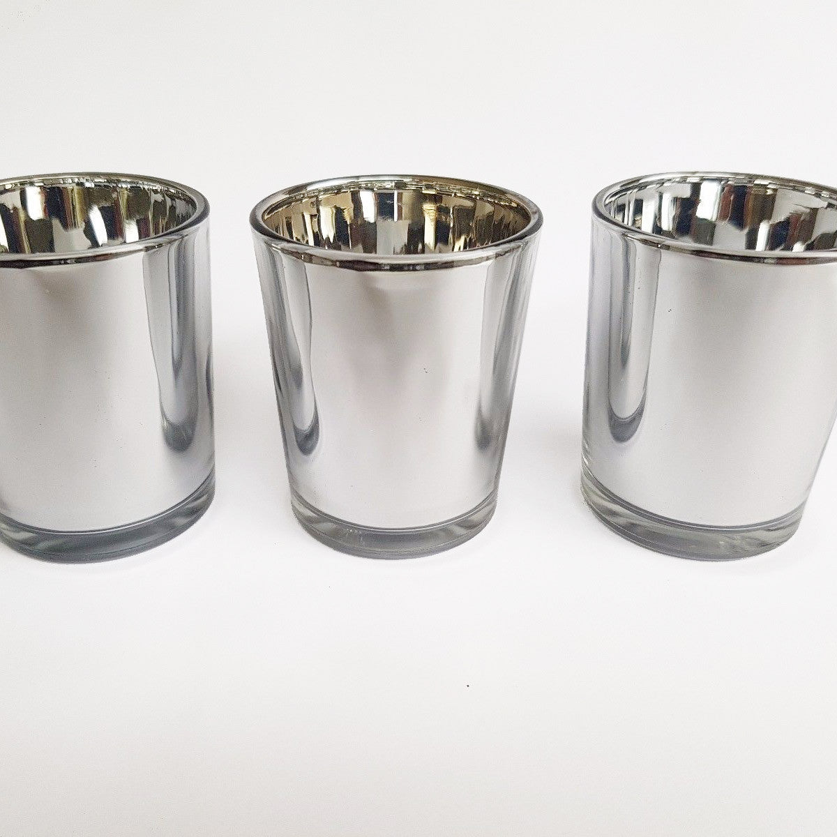 My Decorations 20 Pack Silver Mercury Glass Votive Candle Holders Set For Wedding Bridal Shower Party Function Or Home Candle Holders & Accessories