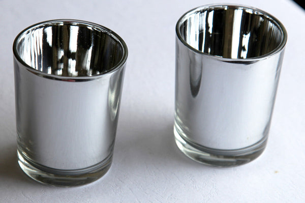 My Decorations 40 Bulk Pack Silver Mercury Glass Votive Candle Holders Set Wedding Party Home Candle Holders & Accessories