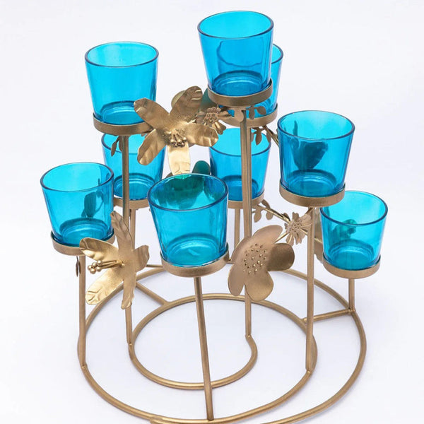 My Decorations Turquoise Glass Votive Tealight Candle Holders For Home And Events Seasonal Decorations
