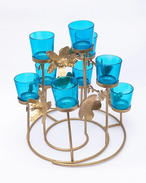 My Decorations 40 Pack Turquoise Glass Votive Tealight Candle Holders House Party Centrepiece Xmas Wedding Candle Holders & Accessories