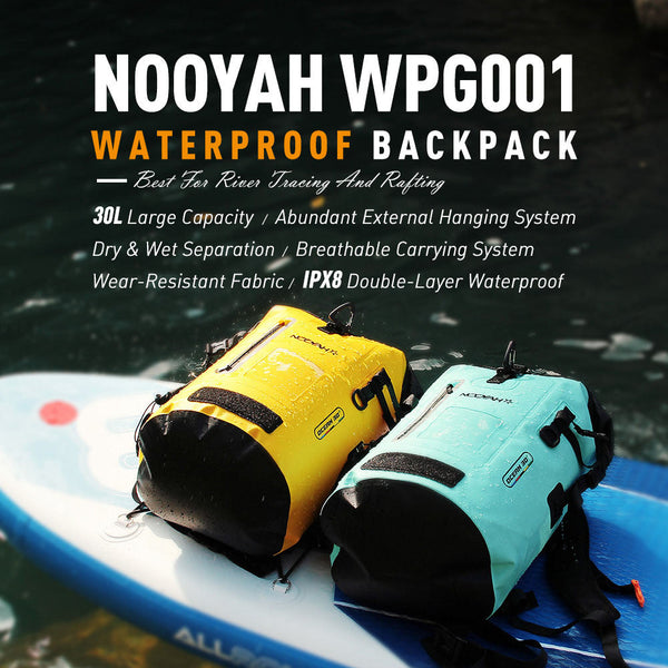 Nooyah Ipx8 Waterproof Bike Cycle Outdoor Sports Backpack Double Layer Bag Yellow Bags & Panniers