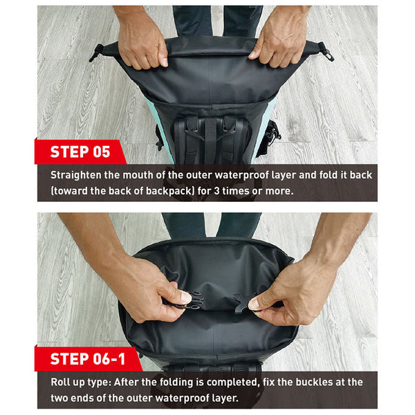 Nooyah Ipx8 Waterproof Bike Cycle Outdoor Sports Backpack Double Layer Bag Yellow Bags & Panniers