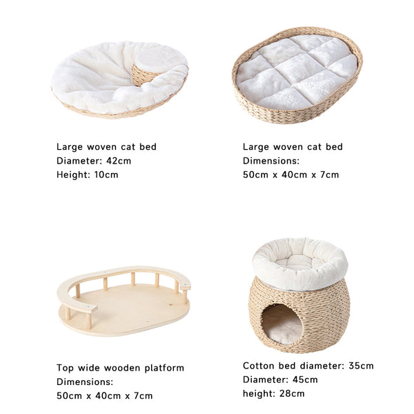 Honeypotcat Cosy Woven Cat Perch 141.5Cm Cat Houses