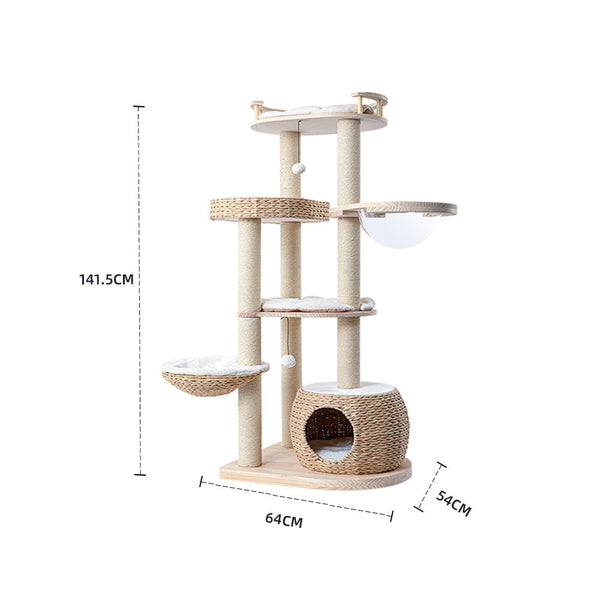 Honeypotcat Cosy Woven Cat Perch 141.5Cm Cat Houses