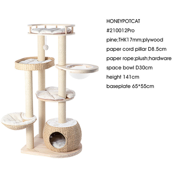 Honeypotcat Cosy Woven Cat Perch 141.5Cm Cat Houses