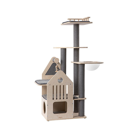 Honeypotcat Grand Cat Mansion With Space Capsule 148Cm Cat Houses