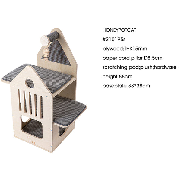 Honeypotcat Cosy Cat Villa 87.5Cm Cat Houses