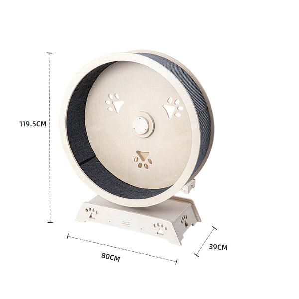 Honeypotcat Fit & Fun Active Runner Wood Cat Wheel Ultimate 119.5Cm Cat Toys