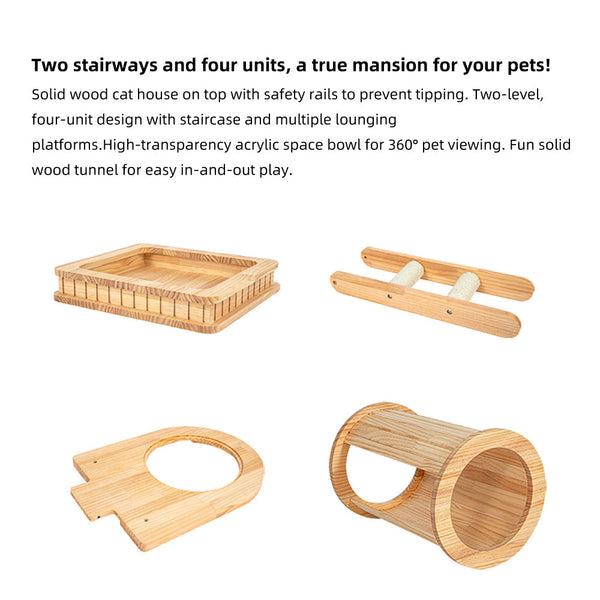 Honeypotcat Majestic Wood Retreat 176Cm Cat Houses