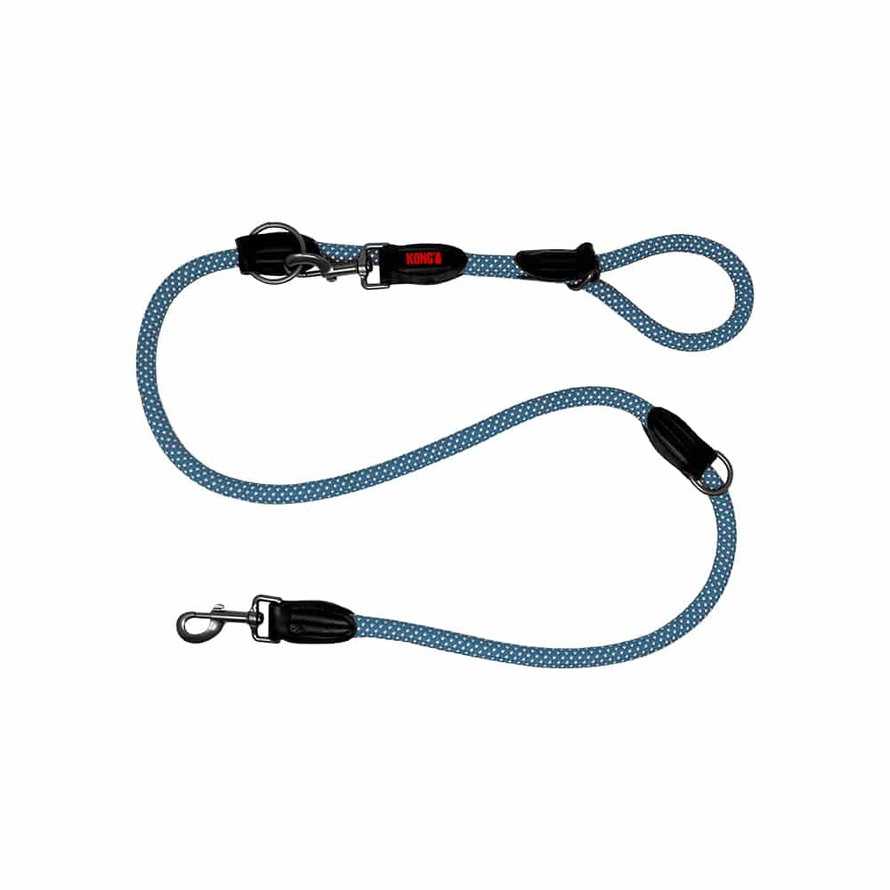 Leads & Head Collars Kong Adjustable Rope Blue Leashes Large
