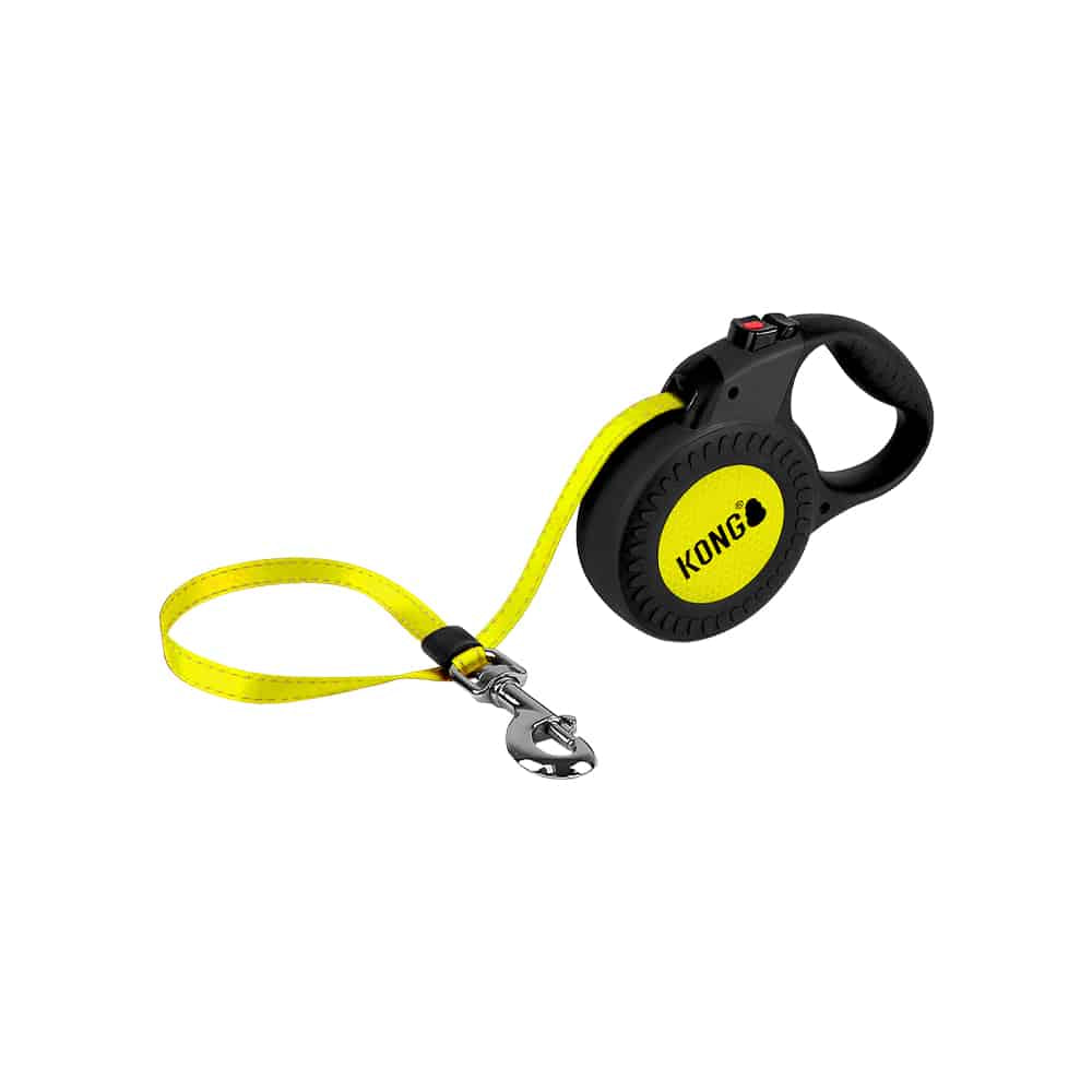 Kong Reflect Black Retractable Leashes Medium Leads & Head Collars