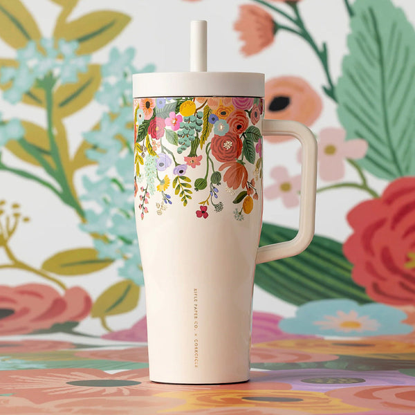 Corkcicle Cruiser 1.2Ltr Rifle Paper Garden Party Cream Vacuum Flasks & Mugs