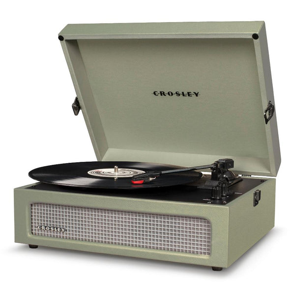 Crosley Voyager Bluetooth Portable Turntable Sage + Bundled Majority D40 Speakers Black Turntables