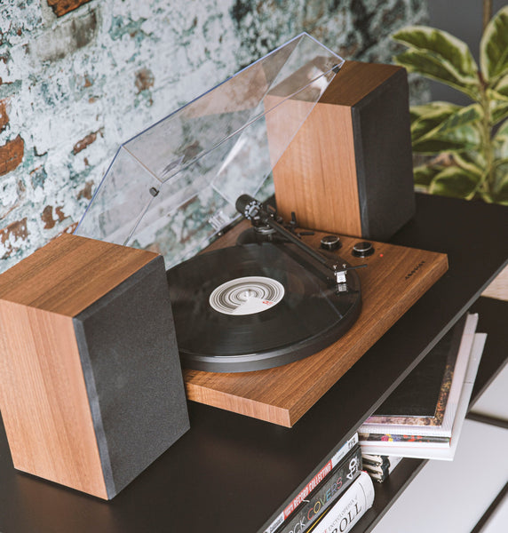Crosley C62 Shelf System Walnut Turntables