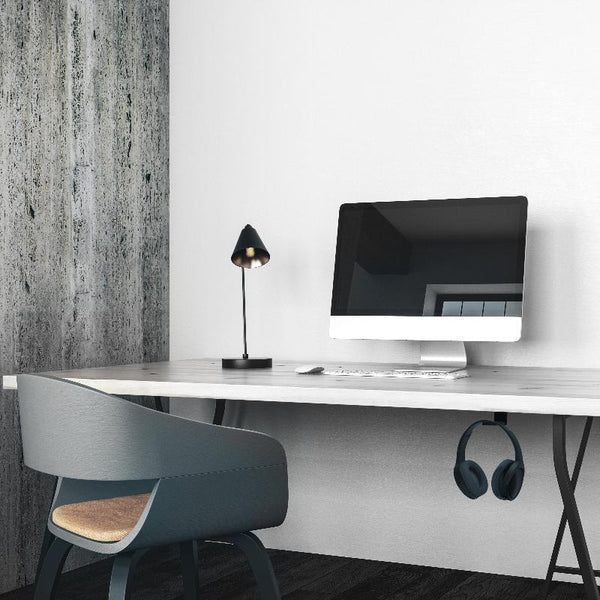 Kanto Hh Universal Under Desk Headphone Hook Black Mounts & Holders