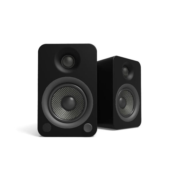 Kanto Yu4 140W Powered Bookshelf Speakers With Bluetooth And Phono Preamp Pair Matte Black Home Speakers & Subwoofers